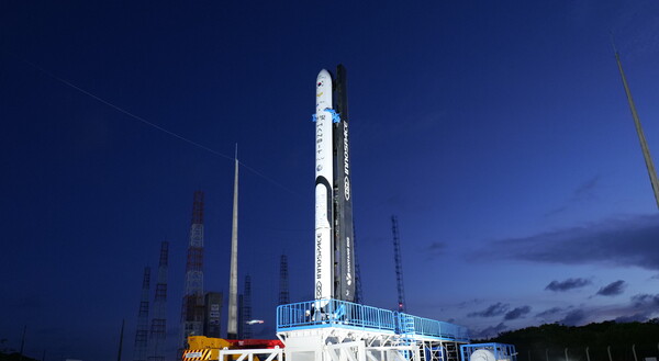 Innospace's Hanbit-TLV test rocket at the Alcântara Space Center in Brazil. Credit: Innospace 